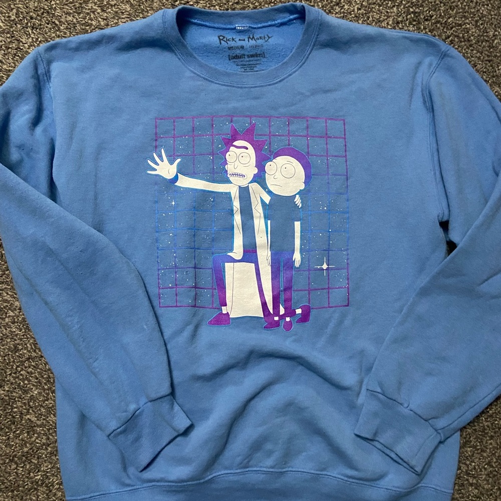Rick And Morty Crew Neck Sweater Size Medium